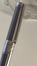 Rare & Luxueux Stylo S.T. Dupont Défi Calandre Platinum Plated Fountain Pen
