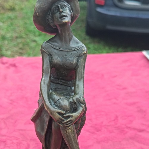 Statue bronze signée femme - statue,