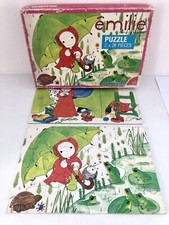 Boite De 2 puzzles 26 Pieces Emilie, Puzzle Dujardin Personnage Enfant Vintage