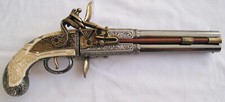 DECO REPLIQUE PISTOLET A SILEX 2 CANONS ANGLETERRE 17ème Ref.1264