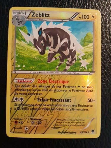 Carte pokémon zéblitz - carte,