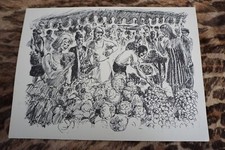 CHRISTIAN DE GASTYNE 1909-1969 TIRAGE MARCHE CROQUIS PROVENCE PROVENCAL 1970 l