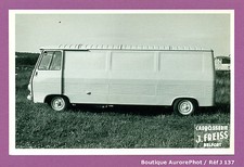 PHOTO VINTAGE VIEUX FOURGON PEUGEOT J7 RALLONGÉ ,CARROSSERIE FREISS/BELFORT-J137
