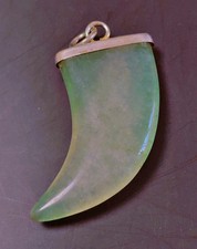 Superbe Ancien pendentif Jade argent pendant necklace jade silver