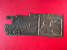 Plaque  d'imprimerie en cuivre  RARE  ''Automobile MERCEDES-Benz ''   1929