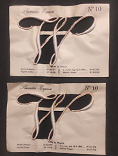 lot  2 lettres brodées " W " PLUMETIS-EXPRESS N°10 mercerie monogramme initiale