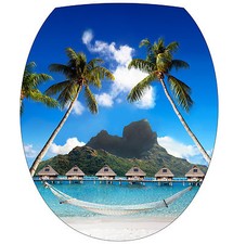 Sticker abattant de WC déco toilette Farniente 35x42cm Réf 331