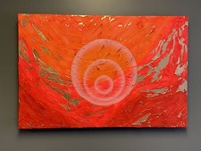 mixed media art on canvas