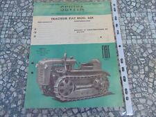 Prospectus brochure  tracteur chenille FIAT mod 601
