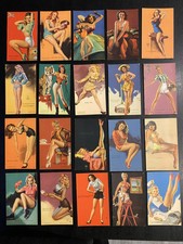 Lot De 20 Cartes Série Pin-up Américaines Vintage Mutoscope Card.