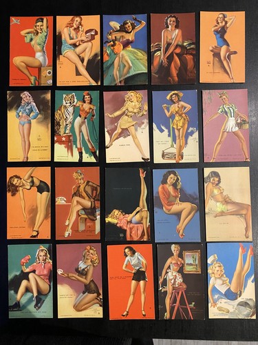 Lot cartes série pin up - de,