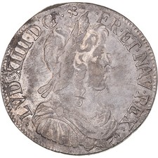 France, Louis XIV, 1/2 Ecu
