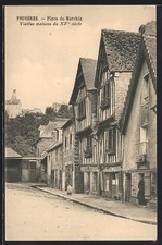 CPA Fougères, Place du Marchix, Vieilles maisons du XVe siècle 