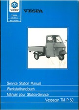 Manuel d'Atelier VESPA TM P 50 VESPACAR 1987 Station Service en Français Anglais
