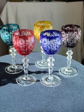 5 Verres à vin en cristal