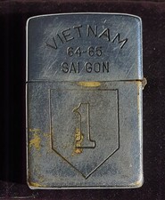 BRIQUET ZIPPO GUERRE DU VIETNAM 64 65 SAIGON  MILITARIA  LIGHTER  ARMY 