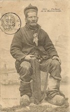 CARTE POSTALE METIERS DE LA MER PECHEUR DE LA MEDITERRANEE 