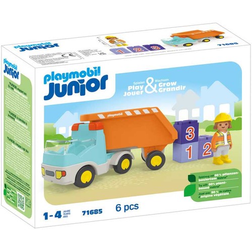 Camion benne junior playmobil - camion,