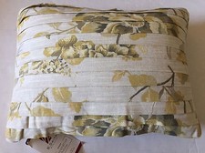 B Smith Down Feather Toss Pillow AIMEE Yellow Gray 12x16 NEW (matches bedding)
