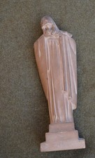 Statue de la Vierge signée Heuvelmans Sculpture Hauteur  22,5 cm  Terre cuite