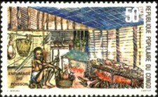 Timbre "Enfumage du Poisson" Congo 519 ** - 84586FW