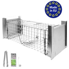 Piège à Animaux Humaine Animal Vivant Piège 50x17x17cm Cage Fouine Martre Petigi