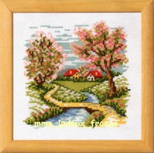 Kit Vervaco 70.641 " Spring Banks " Point de Croix NEUF Vintage 2002