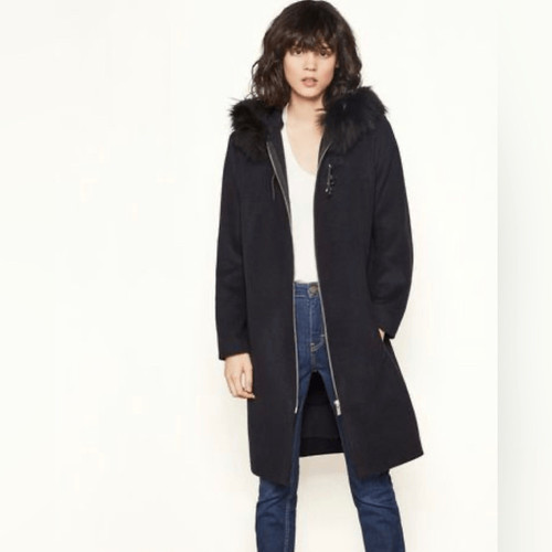 Womens maje grafy navy parka - maje,