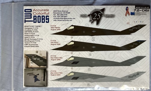 Decals two bobs - two, f-117