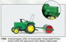 PREISER 17929 Échelle HO Tracteur Agricole Avec Rouleau (Déjà Construit)