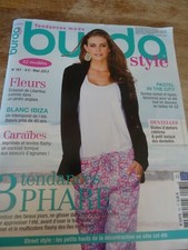 MAGAZINE BURDA STYLE 3 TENDANCES PHARE FLEURS BLANC IBIZA CARAÏBES  2013 N° 161