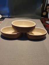 PLAT OVALE INDIVIDUEL TERRE CUITE VERNISSE CUISSON AU FOUR LOT DE 3 VINTAGE 