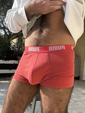 Boxer Homme Puma Rouge, Troué À L’entre Jambe, Fetish, Sexy, Kiffeur