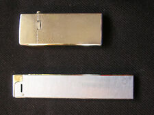 2  MODELES  SHARP VINTAGE LONG EN ACIER GUILLOCHE  ( JAPON 1970) ET MONIC ACIER 