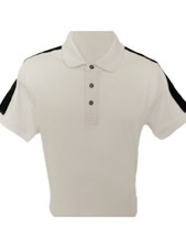Polo blanc avec bande logo Cerruti 1881
