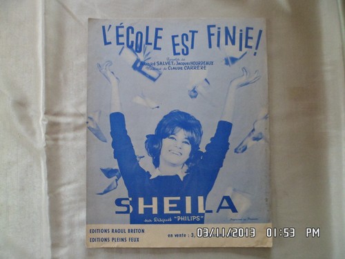 Partition sheila ecole est - sheila, l'ecole