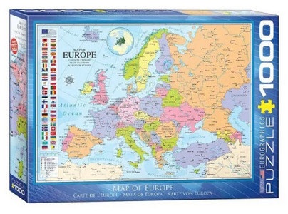 Puzzle eurographics carte de - :,
