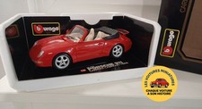 Porsche 911 Carrera Cabriolet 1994 burago 1/18 - miniature rouge - rare vintage