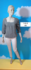 1-2-3 Taille 44 Superbe blouse manches 3/4 gris vert femme