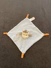 DOUDOU PLAT ANE ZÉBRE BLEU