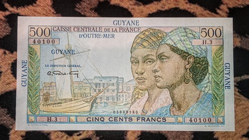 Billet 500 francs - , guyane