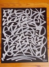 Thibault Roulland / Skred  " Vandal Tag Two "  , Original Signé  , Graffiti Art 