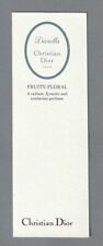 Carte  publicitaire - advertising card - Diorella de Christian Dior recto verso
