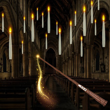 Floating Candles with Wand, Christmas Decorations 20 Pcs Floating Candles with W