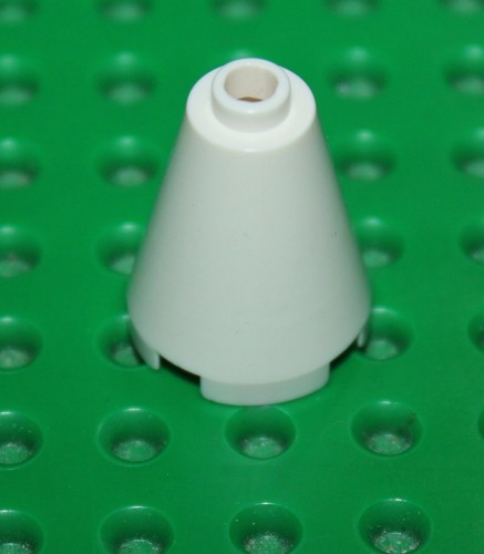 Lego white cone 2x2x2 ref - white,