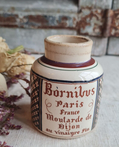 Ancien pot moutarde gres - moutarde,