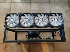 Chassis RIG de minage avec Carte Mère B250 12 Gpu Plus Ventilateur Rgb Cpu  Ram