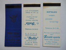 Pochettes d'allumettes Année 50/60 Regie Française MIKO NICE CETELEM Matchbooks