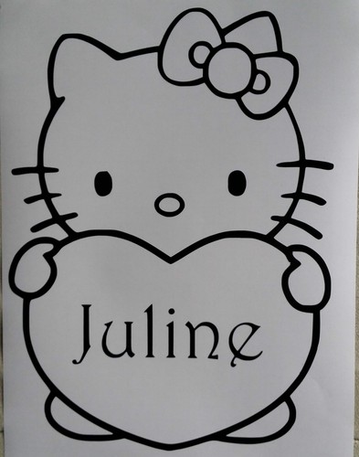 Sticker hello kitty coeur - kitty,