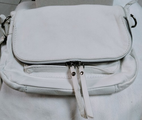 Sac bandoulière cuir blanc - sac,